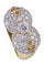 Bague 53 BAGUE BOMBÉE DIAMANTS JAUNES ET BLANCS 58 Facettes 087421