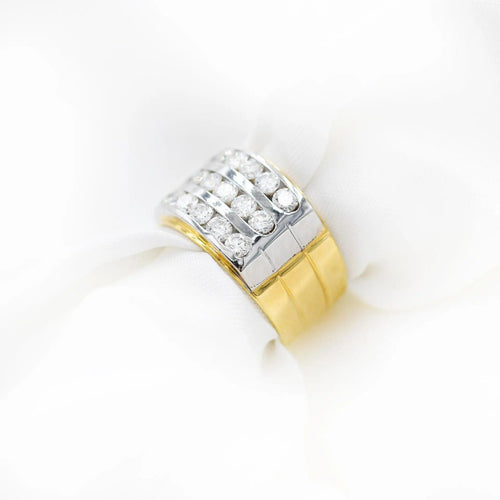 Bague Bague en or blanc sertie de diamants de 1,50 ct 58 Facettes 13414