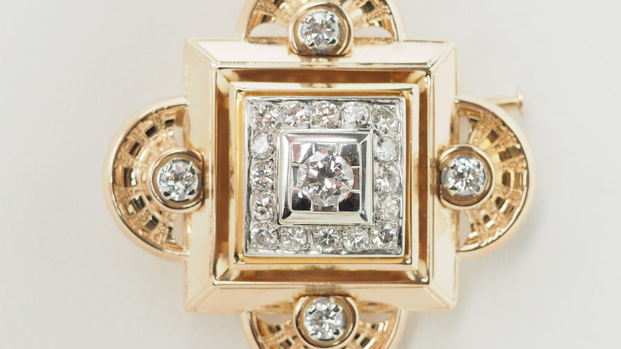 Pendentif Broche pendentif Or Diamants 58 Facettes 32433