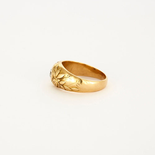 Bague 54 Chevalière Printemps Diamant 0.35ct 58 Facettes LP592/12