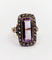 Bague 52.5 Bague marquise victorienne améthyste et diamants taille rose en or 18k et argent 58 Facettes A06427