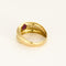 Bague 55 Bague bandeau en or jaune, rubis et diamants 58 Facettes GU285