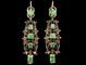 Boucles d'oreilles Antique emeralds diamonds gold Catalan earrings 58 Facettes 7488