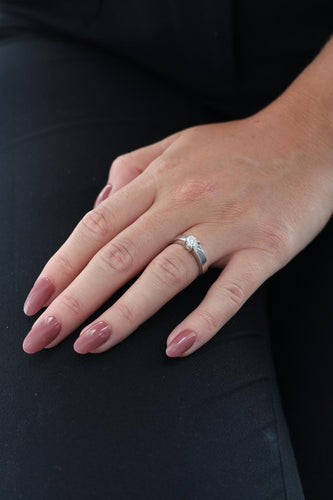 Bague 53 Bague Solitaire Or blanc Diamant 58 Facettes 578709RV