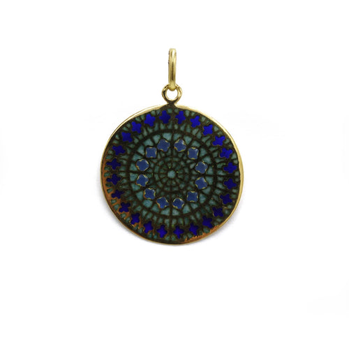 Pendentif Pendentif Rosace - Or & Emaux 58 Facettes 250466R