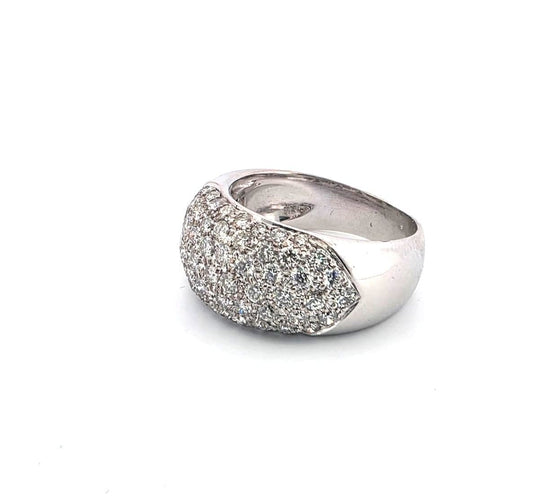 Bague 56 Bague en or blanc avec diamants 58 Facettes