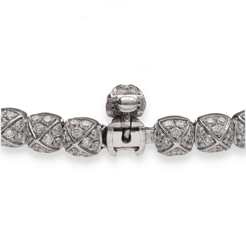Bracelet Bracelet Fred Pain de Sucre en or gris 18K avec tanzanite 4,50 ct et diamants - Edition 75 ans - Full Set 58 Facettes FB08115
