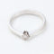Solitaire ring in 18k witgoud en diamant 0,12 ct 