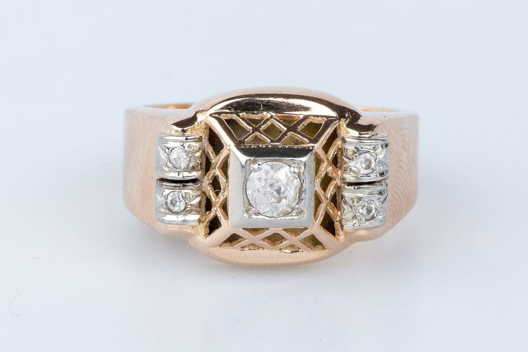 Bague 56 Bague en or rose 18 cts 58 Facettes BGTKCC870
