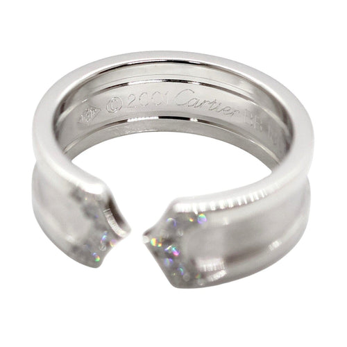 Bague 51 Cartier - Bague C2 en or blanc et diamants pavés 58 Facettes 1
