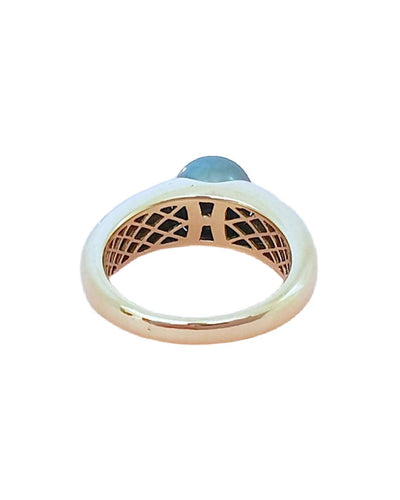 Bague 54.5 Bague or jaune Perle de Tahiti 58 Facettes AA 1680