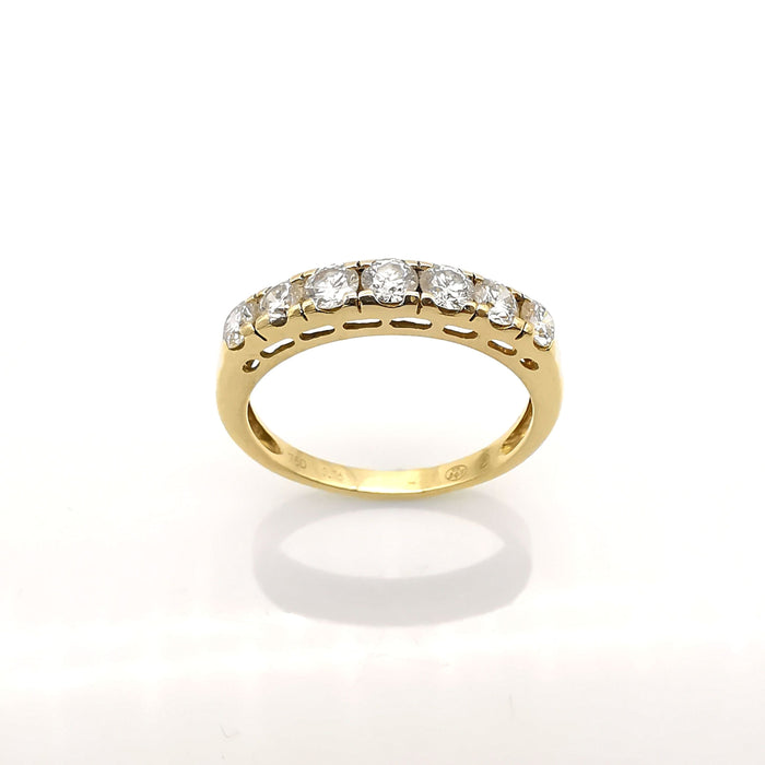 Yellow gold and diamond ring