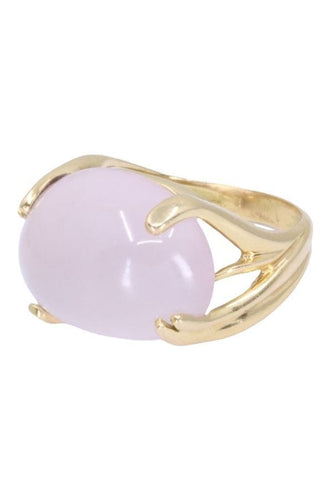 Bague 54 Bague or jaune quartz rose 58 Facettes 1000