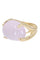 Bague 54 Bague or jaune quartz rose 58 Facettes 1000