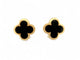 Boucles d'oreilles boucles d'oreilles VAN CLEEF & ARPELS pure alhambra en or jaune & onyx s 58 Facettes 271082