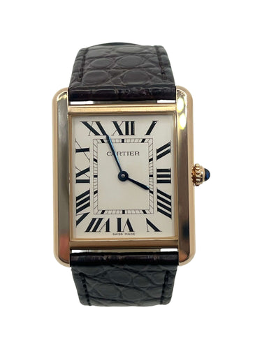 Montre Cartier Tank Solo Or Jaune 18 carats 58 Facettes