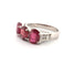 Bague 56 Bague en platine avec rubis et diamants 58 Facettes