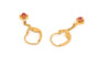 Boucles d'oreilles Boucles d'oreilles Années 70 en or jaune serties de rubis et de diamants 58 Facettes B590