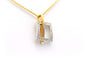 Pendentif Pendentif contemporain or jaune et or blanc, serti de diamants 58 Facettes B385