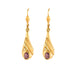 Boucles d'oreilles Boucles d'oreilles pendantes saphirs roses, diamants, or jaune 58 Facettes