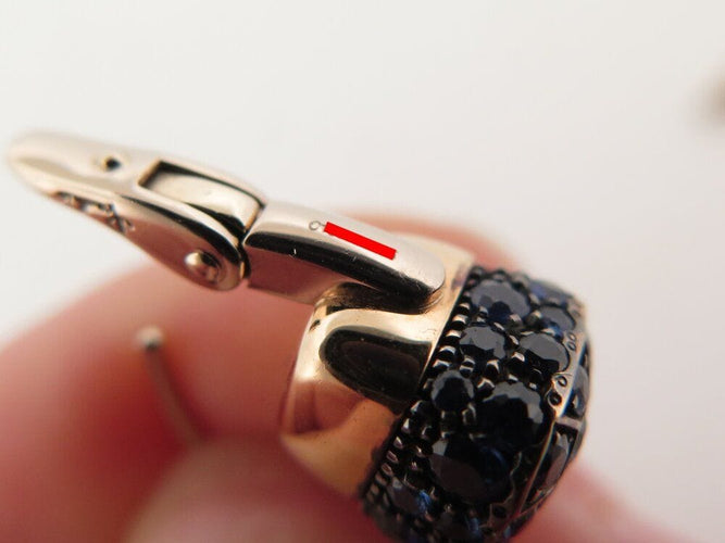 Boucles d'oreilles boucles d'oreilles POMELLATO nudo or rose 18k saphirs bleus 2.2ct s 58 Facettes 266335