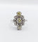 Bague 51 Bague marquise art déco or blanc, diamant jaune et diamant blanc 58 Facettes A05663