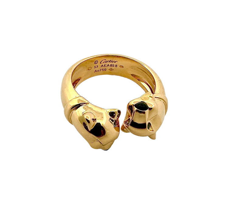 Cartier - Ring Panthère Gelbgold-Smaragde und Onyx