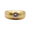 Bague 48 Bague jonc bombé dôme en or 18k et diamant 0,25 ct 58 Facettes A06595