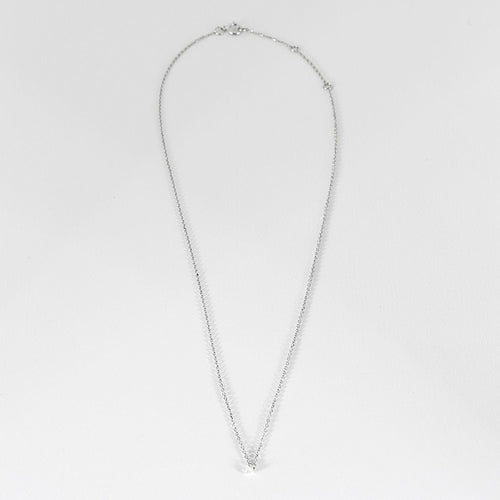 Collier COLLIER OR BLANC 1 DIAMANT O,O7ct 58 Facettes M8927