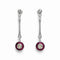 Boucles d'oreilles Boucles d'oreilles rubis style Art déco œil-de-perdrix 58 Facettes 50203