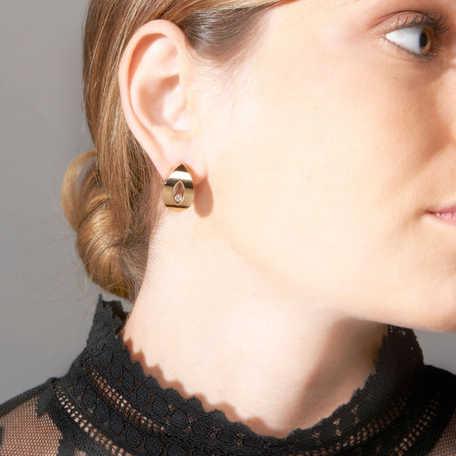 Boucles d'oreilles CHOPARD - Paire Boucles d'oreilles Happy Diamonds or jaune diamants 58 Facettes