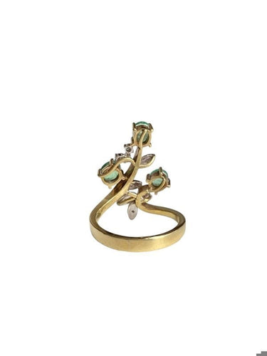 Bague 53 Bague végétale or jaune et blanc 58 Facettes