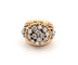 Bague 54 Bague en or jaune massif avec diamants 58 Facettes