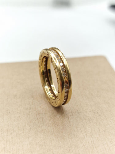 Bvlgari - Anillo B.zero1 en oro amarillo de 18k y diamantes 