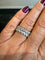 Bague 54 Alliance or blanc - Diamants taille marquise 58 Facettes 1.0002595/1