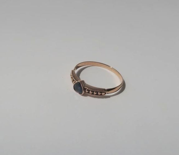 Bague 50 Bague cœur saphir or rose empilable 58 Facettes