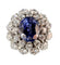 Bague 52 Bague or blanc Saphir 58 Facettes