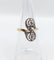 Bague 51 Bague toi et moi antique or jaune, diamants, monture à enroulement (circa 1900) 58 Facettes A05284