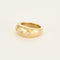 Bague 53 Bague jonc en or jaune et diamants 58 Facettes GU265