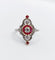 Bague 51 Bague - Bague marquise Art déco en platine et diamants, rubis synthétiques 58 Facettes A06548