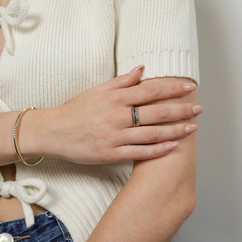 Bague 56 Bague avec rubis en or jaune 58 Facettes 2505018