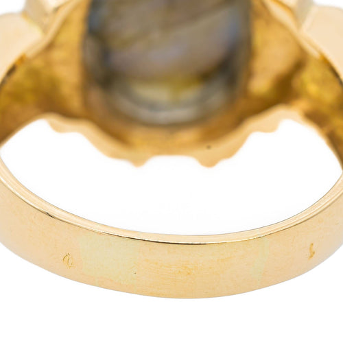 Bague 62.5 Bague Or jaune Labradorite 58 Facettes 2975747CN