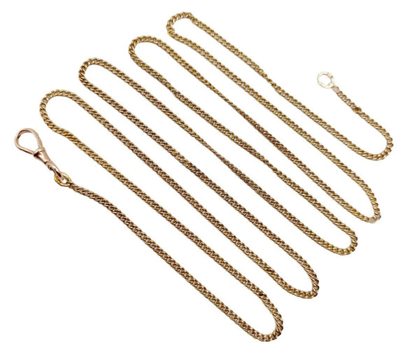 Collier Chaine sautoir antique or jaune en mailles gourmette 58 Facettes A05536