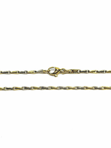 Collier Chaine Or Jaune Et Blanc 58 Facettes