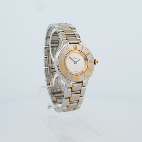 Montre Cartier - Montre Must 21 - Cadran argenté - SM 58 Facettes