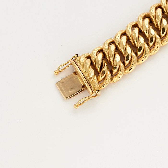 Geelgouden Amerikaanse mesh armband