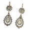 Boucles d'oreilles Haute Couture historique : boucles d'oreilles en diamant pré-victoriennes 58 Facettes 21345-0172
