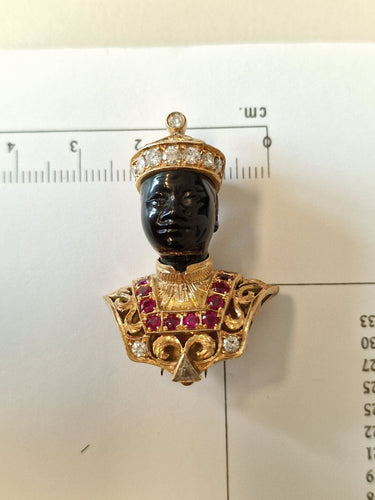 Broche épingle vintage Nardi Venezia « Moro » (années 1970-80) 58 Facettes