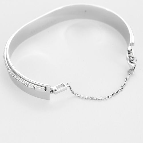 Bracelet Bracelet Messika Kate Bangle en or blanc et diamants 58 Facettes