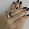 Bague 58 Bague diamants noirs et blancs 58 Facettes 29142